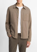 Sueded Jersey Long Sleeve Shirt Jacket