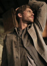 Sueded Jersey Long Sleeve Shirt Jacket