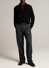Boiled Cashmere Qtr Zip