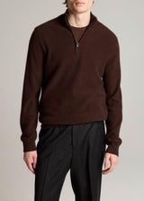 Boiled Cashmere Qtr Zip
