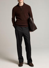 Boiled Cashmere Qtr Zip