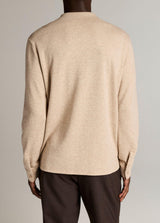 Heathered Dbl Face Long Sleeve Polo