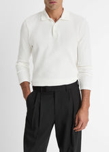 Variegated Texture Long Sleeve Polo