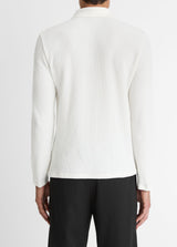 Variegated Texture Long Sleeve Polo