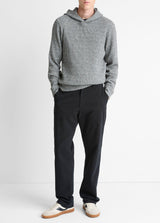Brushed Waffle Long Sleeve P/O Hoodie - Oak Hall