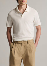 Mesh Knit Snap Short Sleeve Polo