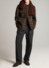 Plaid Splittable Shirt Jacket