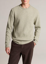 Brushed Waffle Long Sleeve Crew - Oak Hall