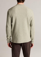 Brushed Waffle Long Sleeve Crew - Oak Hall