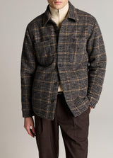 Plaid Sherpa Lined Shirt Jacket