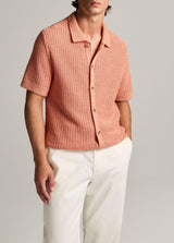Crochet Short Sleeve Button Down
