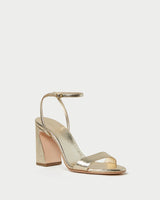 Malia Curved Heel Simple Sandal With Ankle Wrap