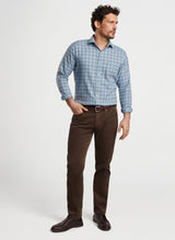 Nelson Crown Flannel Cotton-Stretch Sport Shirt