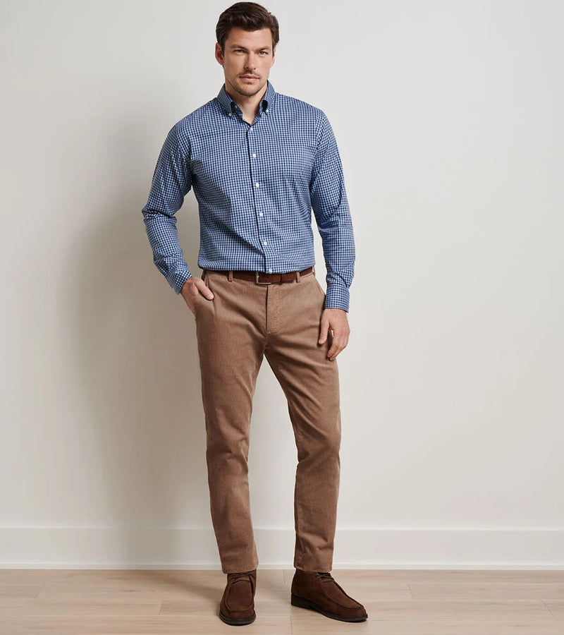 Superior Soft Corduroy Flat Front Trouser