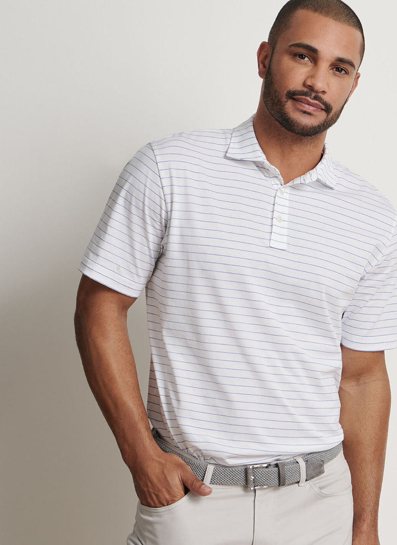 Crown Comfort Cotton Polo Rover Stripe