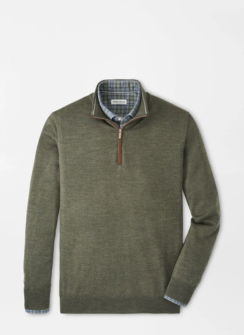 Autumn Crest Suede Trim Quarter-Zip - Oak Hall