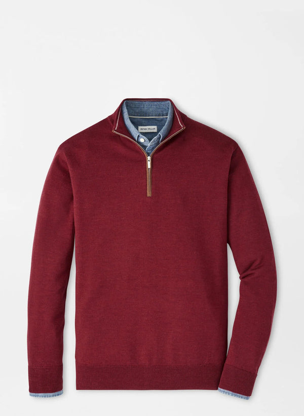 Autumn Crest Suede Trim Quarter-Zip - Oak Hall