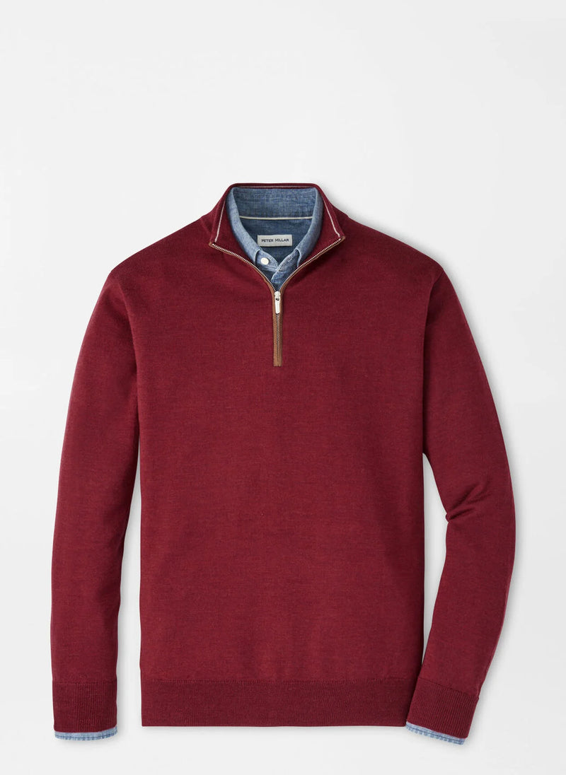 Autumn Crest Suede Trim Quarter-Zip - Oak Hall