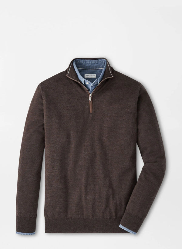 Autumn Crest Suede Trim Quarter-Zip - Oak Hall