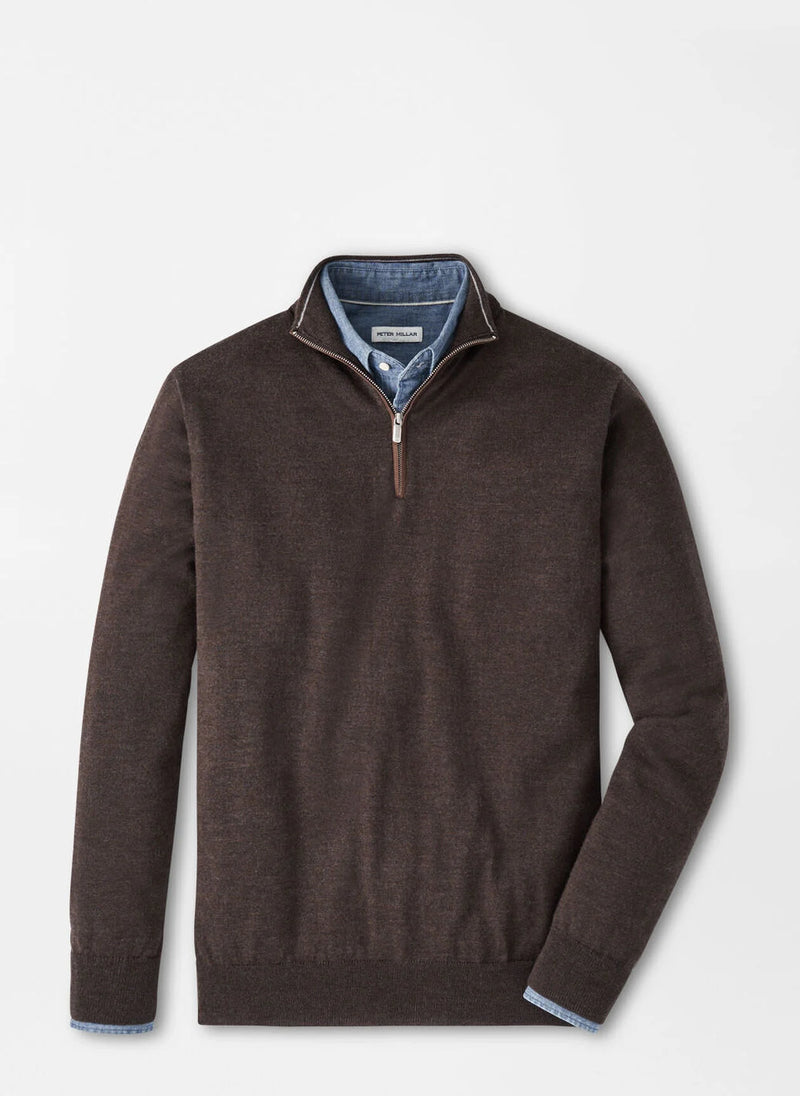 Autumn Crest Suede Trim Quarter-Zip - Oak Hall