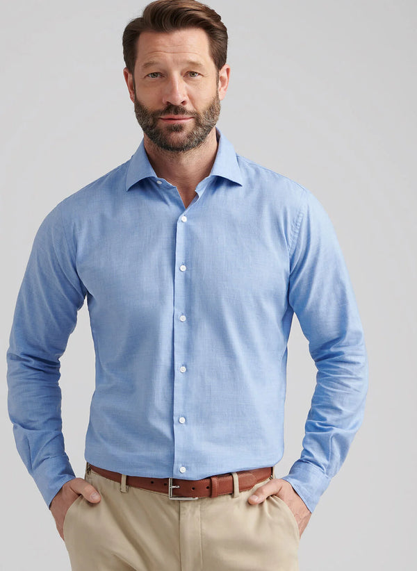 Highlands Soft Twill Cotton Sport Shirt - Oak Hall