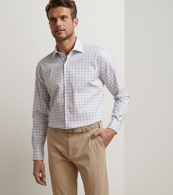 Lenox Crown Lite Cotton-Stretch Sport Shirt - Oak Hall