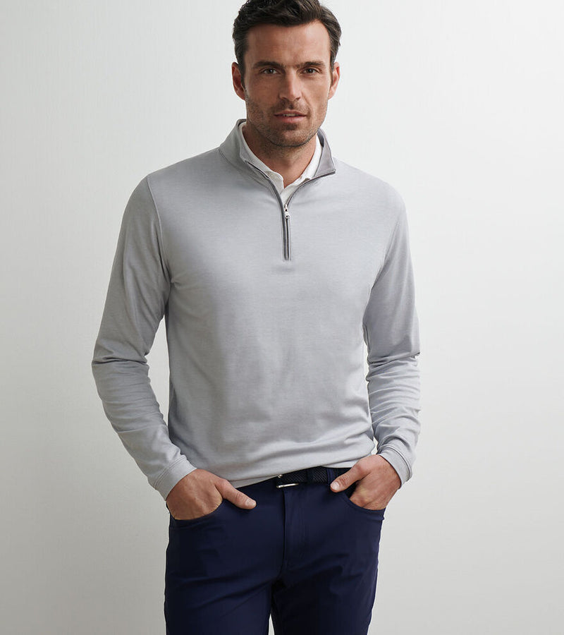 Albatross Cotton-Blend Pique Quarter-Zip