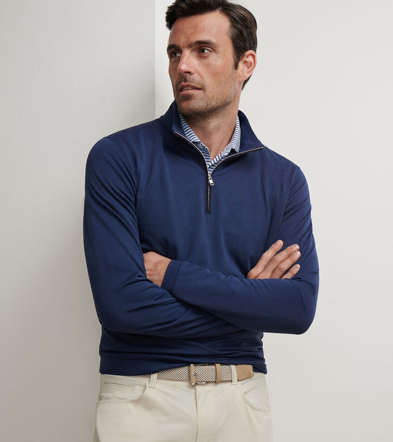 Albatross Cotton-Blend Pique Quarter-Zip