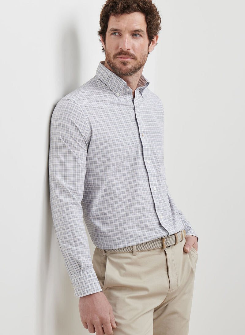 Carter Performance Poplin Sport Shirt - Oak Hall
