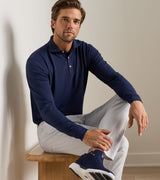 Lyons Performance Jersey Long-Sleeve Polo - Edwin
