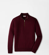 Autumn Crest Suede Trim Quarter-Zip - Bordeaux