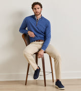 Autumn Crest Suede Trim Quarter-Zip - Crown Blue