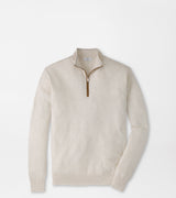 Autumn Crest Suede Trim Quarter-Zip - Ivory