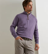 Autumn Crest Suede Trim Quarter-Zip - Purple Fig