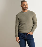Autumn Crest Honeycomb Crewneck Sweater - Fatigue