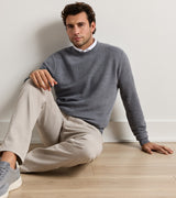 Autumn Crest Honeycomb Crewneck Sweater - Oslo Grey