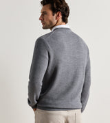 Autumn Crest Honeycomb Crewneck Sweater - Oslo Grey