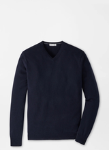 Crown Heritage Cashmere V-Neck Sweater - Navy