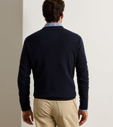 Crown Heritage Cashmere V-Neck Sweater - Navy