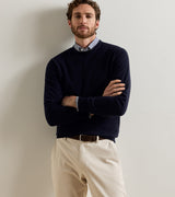 Crown Heritage Cashmere Crewneck Sweater - Navy