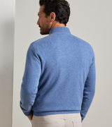 Crown Anniversary Cashmere Quarter-Zip Sweater - Astral Blue