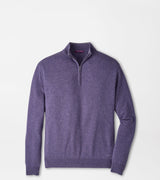 Crown Anniversary Cashmere Quarter-Zip Sweater - Purple Fig