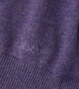 Crown Anniversary Cashmere Quarter-Zip Sweater - Purple Fig