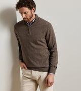 Crown Anniversary Cashmere Quarter-Zip Sweater - Sawgrass