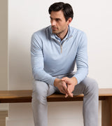 Albatross Cotton-Blend Pique Quarter-Zip