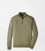 Peter Millar Excursionist Flex Quarter-Zip Sweater Bayleaf