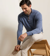 Peter Millar Excursionist Flex Quarter-Zip Sweater Cadet