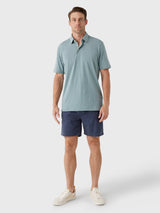 Faherty Short Sleeve Movement Polo - Aspen River Stripe