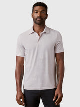 Faherty Short Sleeve Movement Polo - Lavender Beach Stripe