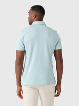 Faherty Sunwashed Tshirt Polo - Seafoam